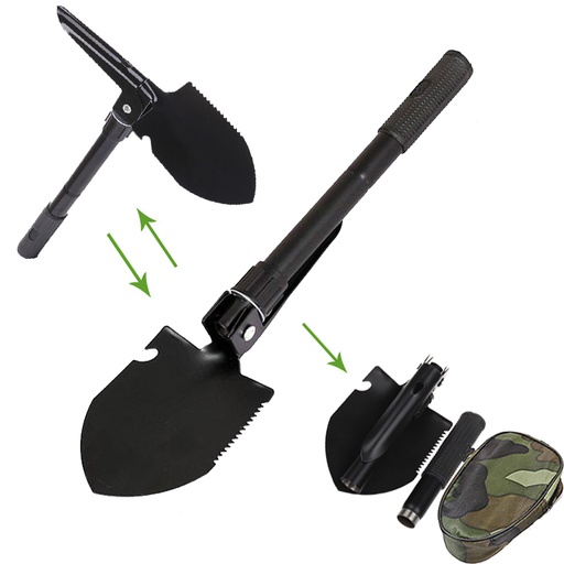 [500279 TL203] Pala de Camping Plegable con Brujula 12"