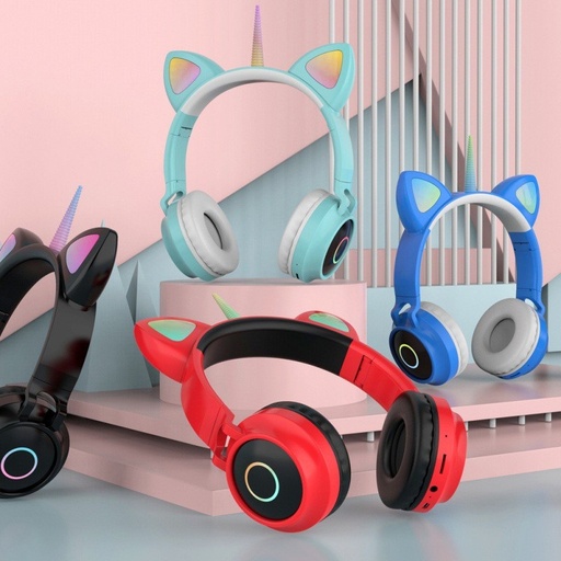 [6290132572733] Auricular Bluetooth con Luz Unicornio ZW-059