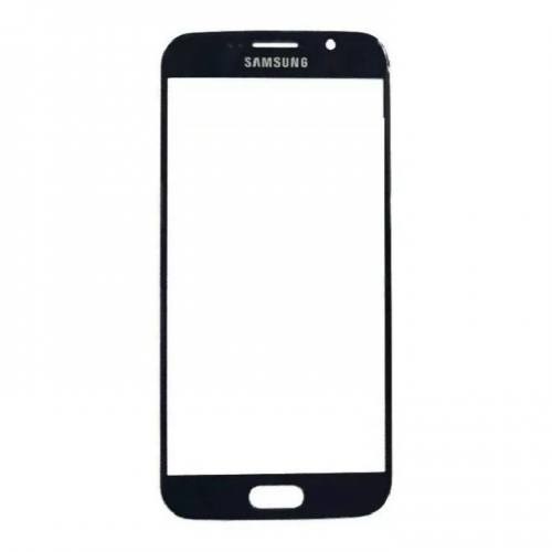 [502309] Repuesto Glass Samsung S6 Flat Negro con Logo sin OCA