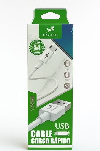 [7796350506349 503145] Cable de Datos Carga Rapida 5A Tipo C RC-Y00