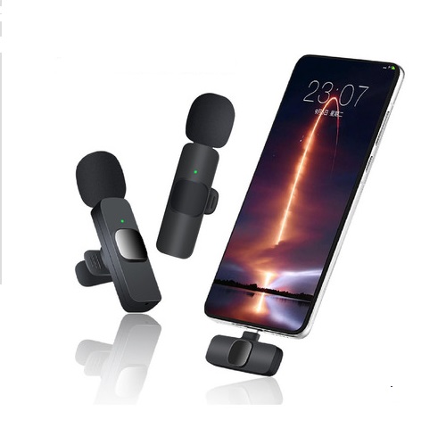 [6290132579565 HA-K9T] Microfono Corbatero Inalambrico Doble Tipo C K9