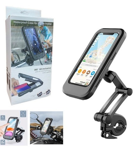[6290132579091 M3] Soporte de Celular Funda Impermeable para Moto y Bicicleta 7" ZX-M3