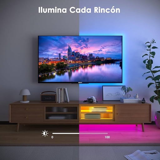 [502835 564947 3221796450016] Tira Led 5050 Usb con control remoto RGB Siliconada 3m