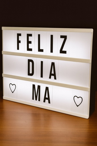 [503144] Cartel Luminoso Led Letras Cine Cinema Light Box Grande 30x22cm