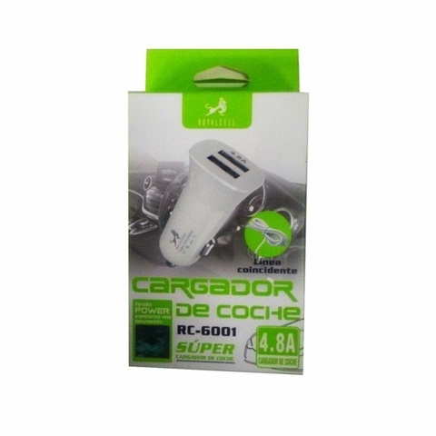 [7790600304815] Cargador 12V V8 2 Usb 4.8A RC-6001