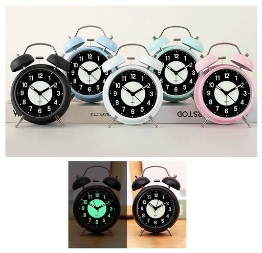[504584] Reloj Despertador con Campanilla Redondo