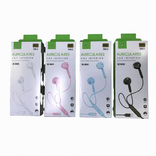 [7796350515969 re-10016] Auricular Intra Manos Libres ficha Tipo C RE10016