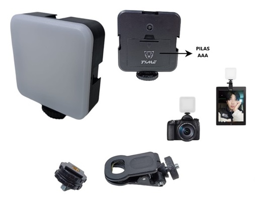 [504118] Flash Portatil Celular Selfie Luz Led a Pilas LED-83001 (no incluye pilas- 7,5cm x 7.5cm)