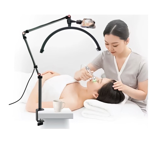 [LED-83021] Lampara Led Media Luna con Soporte Articulado y Soporte de Celular (3 modos)