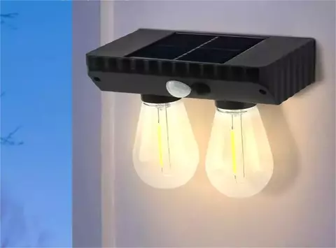 [6290132588932] Luz Solar Doble Foco con Filamentos Sensor de Luz y Movimiento