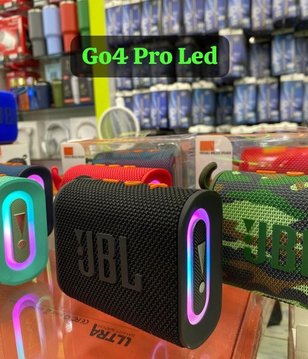 [504637] Parlante Portatil Bluetooth JBL GO4 Pro con Luces Azul caja con detalle(Replica)