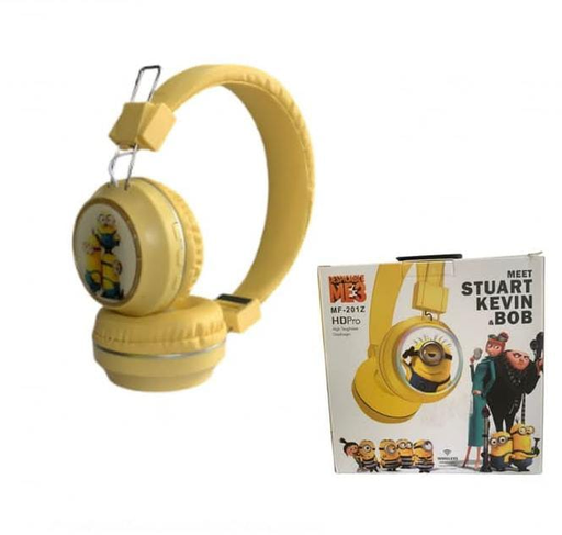 [6951559212014] Auricular Vincha Bluetooth Micro Sd Personajes  MF-201 Minion