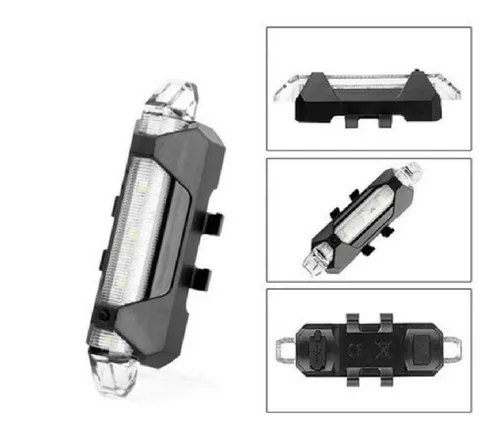 [504750] Luz Bicicleta Led Usb Recargable Delantera Blanca