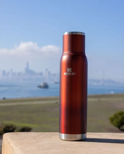 [504832] Termo de Acero 1L Stanley con Manija Marron