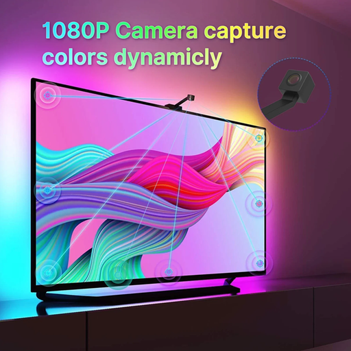 [6290132591307 LED-CP1101] Tira Led Usb RGB para Tv con Detector de Color 4m