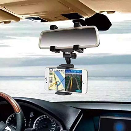 [8000023 HD-71001 501294] Soporte Universal de Celular o GPS para Espejo Retrovisor &