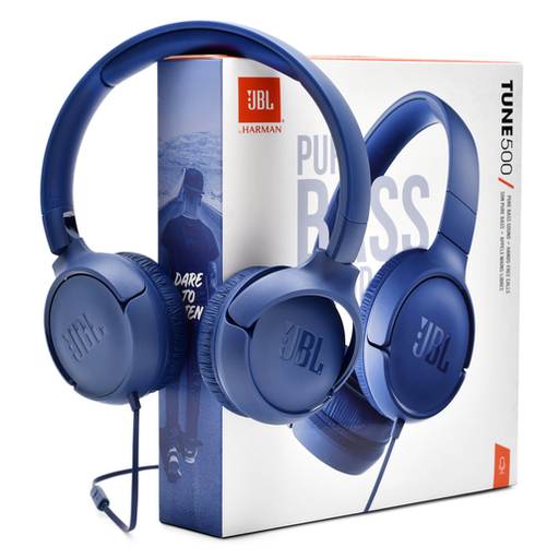 [6925281950247] Auricular Vincha Bluetooth JBL Tune 500 Azul (ORIGINAL)