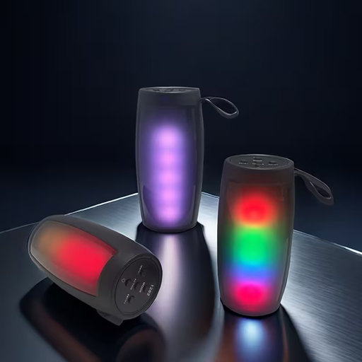 [7796350512388] Parlante Portatil BT Micro Sd Usb Aux Fm con Luces RS1202