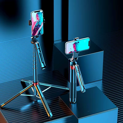 [6290132593509] Cuadripode Baston Selfie Aluminio Disparador Bluetooth 180cm 360° P195