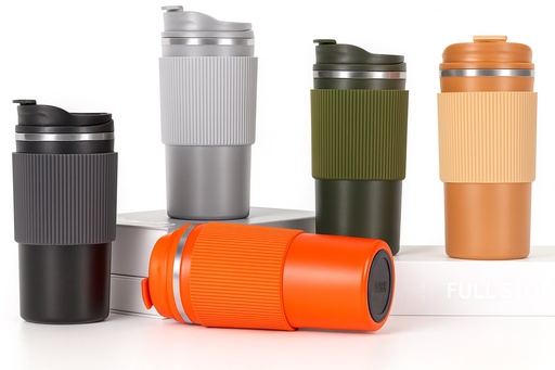 [505043] Vaso Termico Antideslizante con Pico 500ml Gris