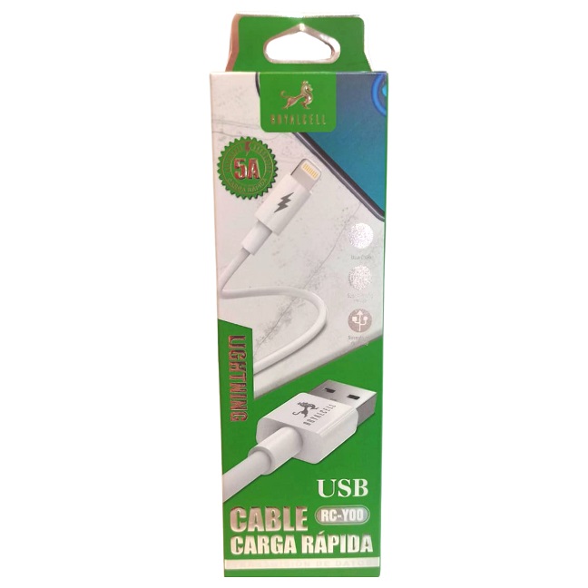 [7796350506332] Cable de Datos Carga Rapida 5A Lightning RC-Y00