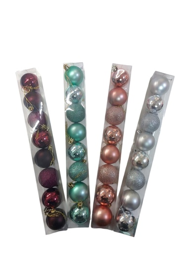 [426376] ADORNO GLOBO X8 LISOS/BRILLOS 5CM EN BURBUJA (L185-25-12)