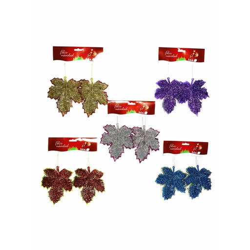 [401745] ADORNO HOJA CON BRILLO (L159-17-5)