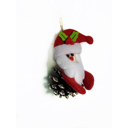 [267970] ADORNO PAPA NOEL TELA CON STRASS/PIÑA (L185-16-26/L185-16-27)