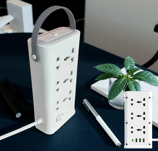 [6290132593394] Zapatilla tipo Torre de 12 tomas + 3 Usb A + Usb C 1,9m N87