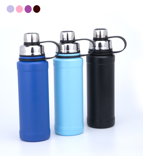 [505084] Botella Termica Acero inoxidable Doble Pico 600ml (Rosa)