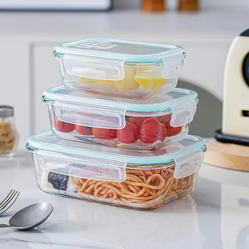 [7178872876214] Set Hermeticos de Vidrio para Alimentos x 3pcs (410-680-1040ml)