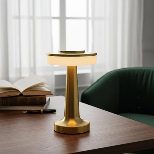 [LED-83082 LED-83085] Lampara de Escritorio Led Velador Tactil Recargable Usb (3 modos) 20cm