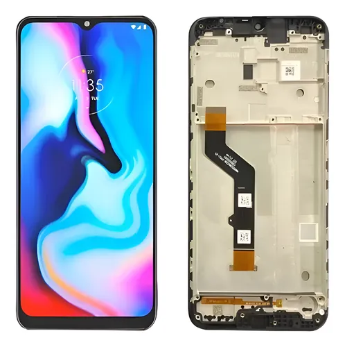 [505127] Modulo Motorola Moto E7 Plus con marco negro (ORIG)