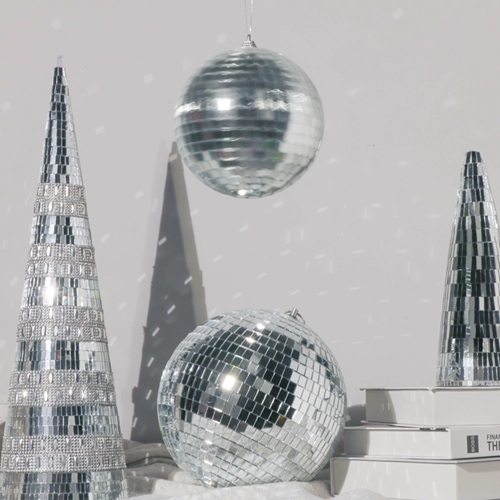 [6898985120127] Adorno Globo Esfera Espejada con Cordon 10cm