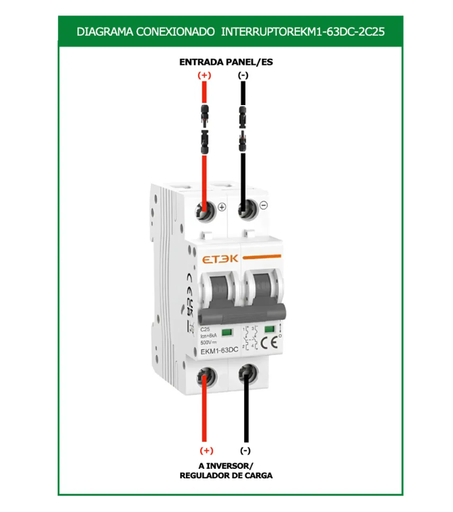 [505161] Llave Termica Corriente Continua 25a 2p 500vcc