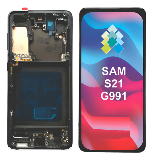 [505202] Modulo Samsung S21 con marco negro (ORIG Gold Edition)