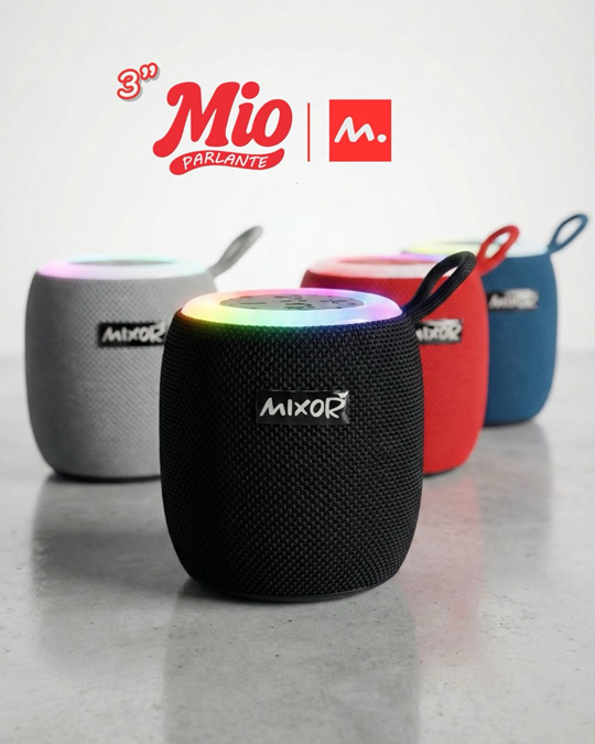[MODM-000S] Parlante Portatil BT Fm Usb Micro Sd 3" Mixor Mio (9,5x8cm)
