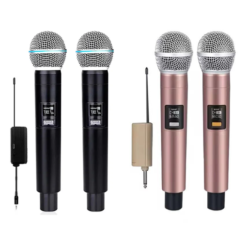 [7796350521274] Set de 2 Microfono Profesional Inalambrico con Display Royalcell RP-901MC