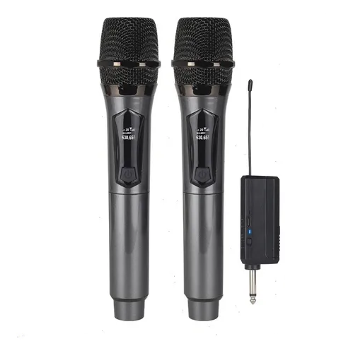 [7796350521281] Set de 2 Microfono Profesional Inalambrico con Display Royalcell RP-902MC