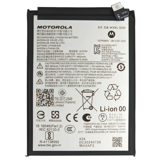 [718293138697] Bateria Motorola Moto G35 QG50 Original (SERVICE PACK)