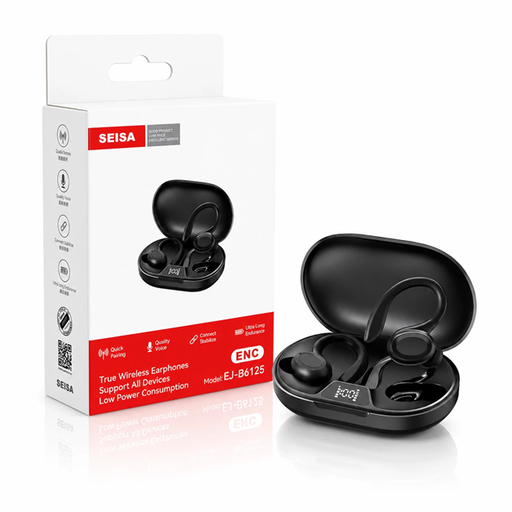 [6290132595220] Auricular Bluetooth 5.4 Doble Seisa EJ-B6125 con Base Cargadora