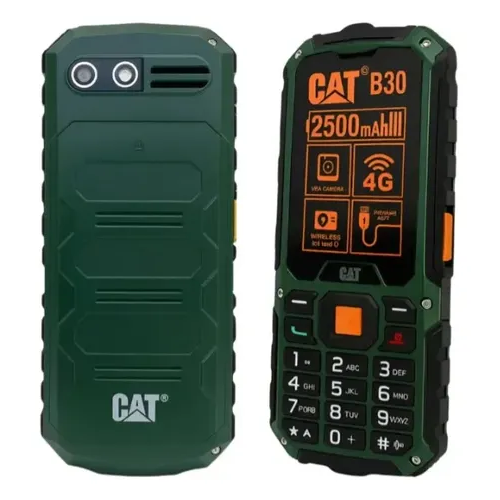 [505436] Celular Caterpillar B30 4G 64Mb Dual SIM Pantalla 2.4" (Verde)