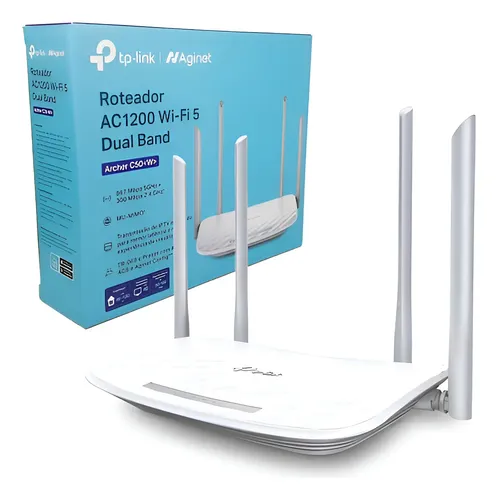 [4897098684047] Router Wifi 5 Dual 300+867mbps Archer C50W AC1200 TP-link 4 antenas