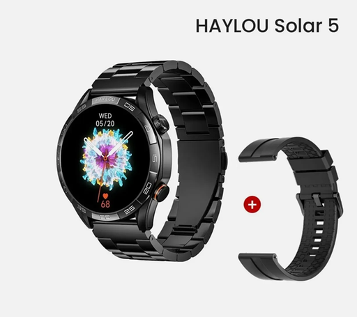 [6971664935325] Reloj Pulsera Smartwatch Haylou Solar 5 HF004 1,58" 2 en 1 Negro (22mm)