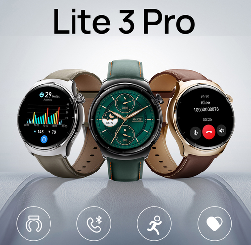 [6971619679465] Reloj Pulsera Smartwatch Mibro Lite 3 Pro GPS XPAW019 1,39" Dorado-Marron
