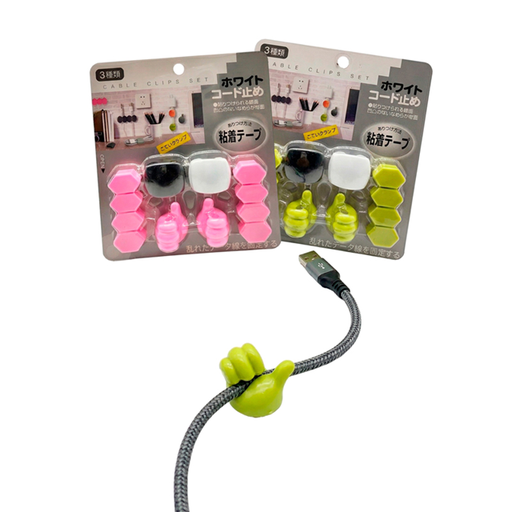 [6931058918895] Organizador Adhesivo para Cables x 6u G889