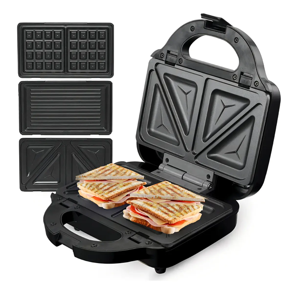 [7796350520000] Tostadora Sandwichera Antiadherente 3 en 1 Legatus 750W LWE804