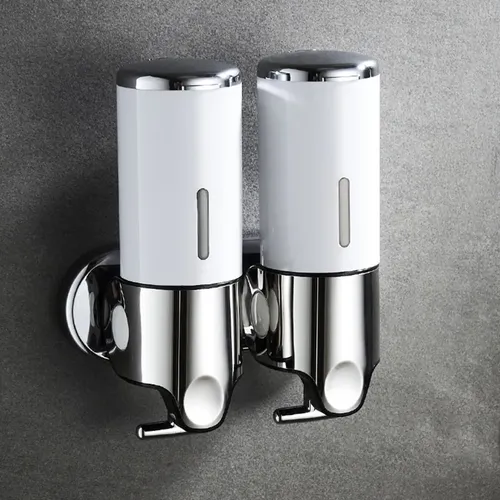 [D-91116] Dispenser de Jabon Liquido Doble de Acero Inoxidable 900ml
