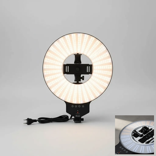 [6290132596951] Aro Led tipo Panel con Soporte para Celular 3 modos y Regulador de Intensidad 45cm FW-451