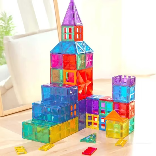 [6974002565338] Juego de Bloques Magneticos Transparentes 3D 100pcs